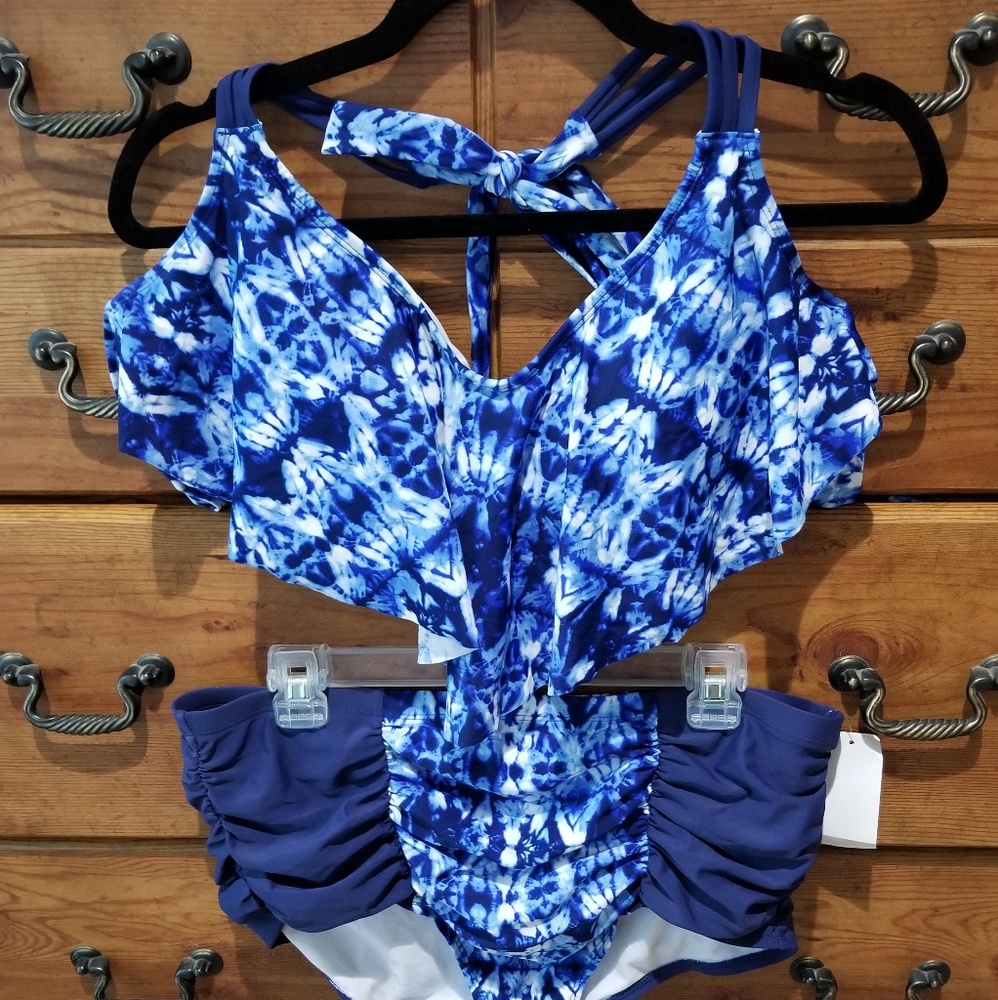 Plus sized tie dye bikini